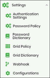 Settings options - CyLock